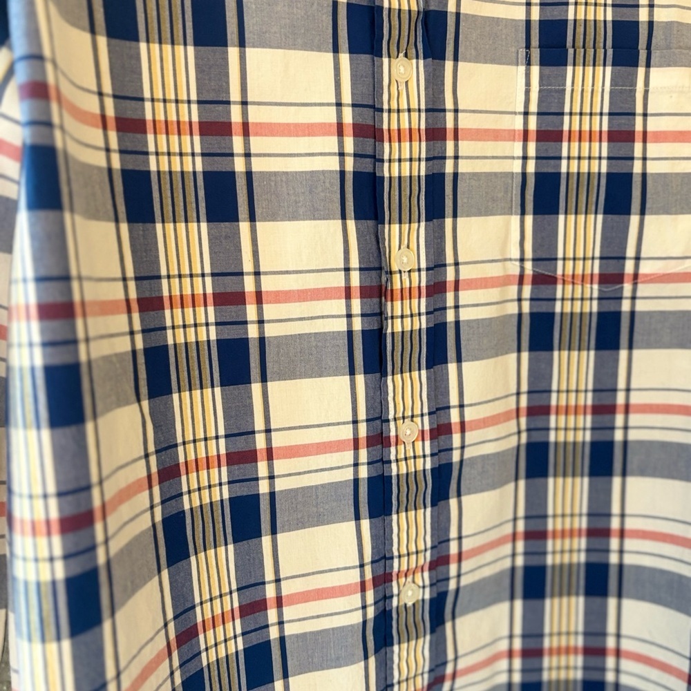 Preppy J. Crew  Plaid Slim Untucked Flex Washed Button  Long Sleeve Shirt XXL - Picture 3 of 5